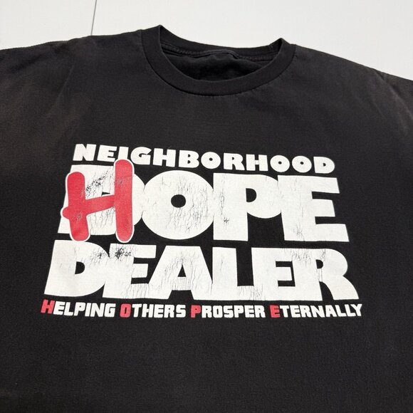 Neighborhood Hope Dealer T Shirt Mens 2XL 24.5x29.5 Black - Picture 5 of 10